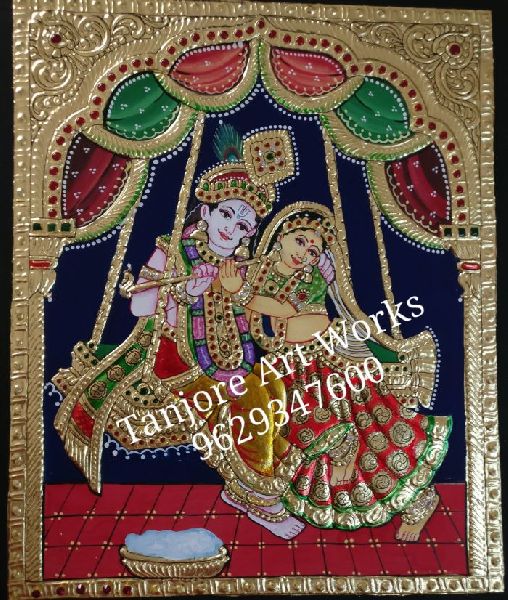 Radha Krishna Tanjore Paintings