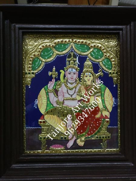 Shiv Parvati Tanjore Paintings