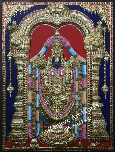 Tirupati Balaji Tanjore Painting 01